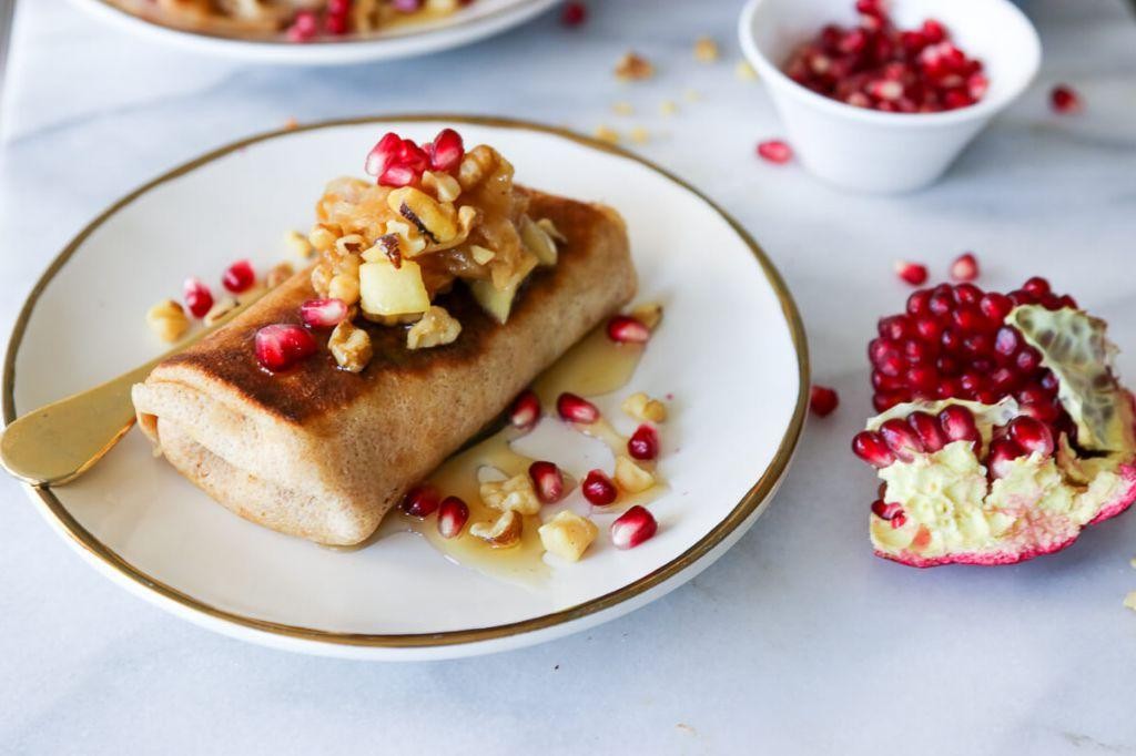 Caramelized Onion and Goat Cheese Blintzes