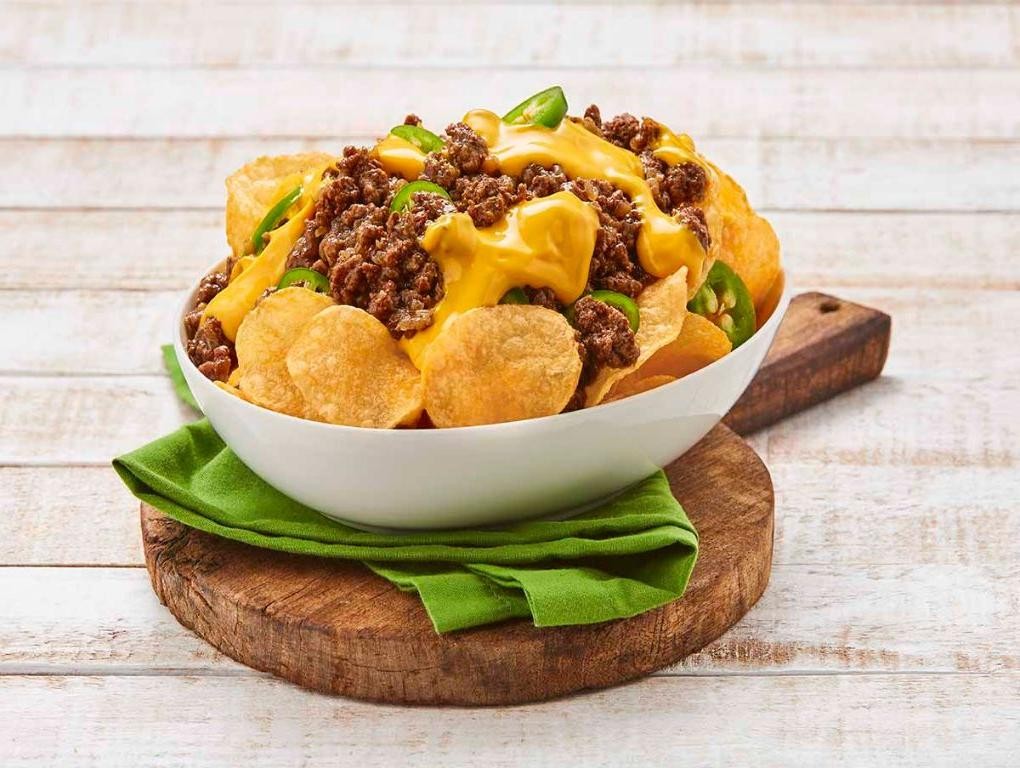Carne Picada Nachos with Jalapeños