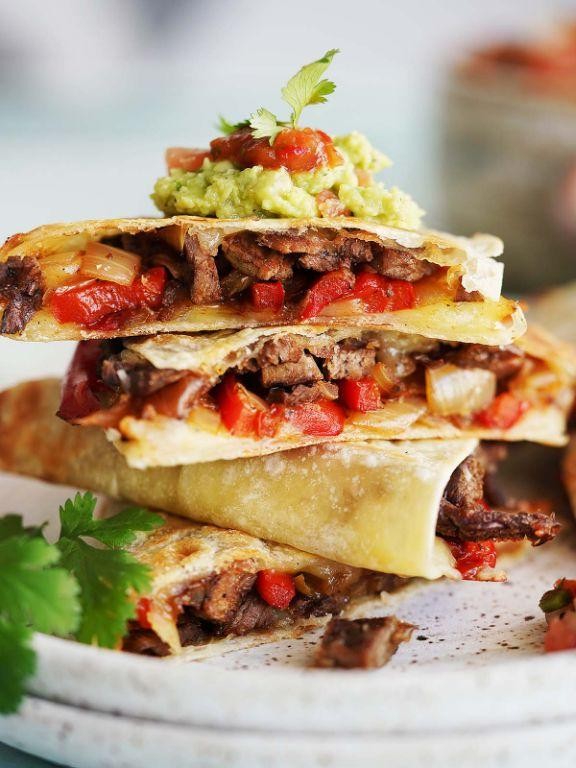 Carne Picada Quesadillas with Guacamole