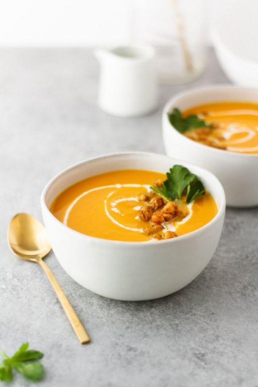 Carrot Ginger Soup with Coconut Milk