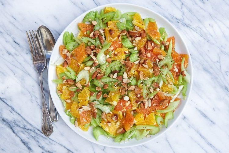 Celery and Almond Salad with Citrus Vinaigrette