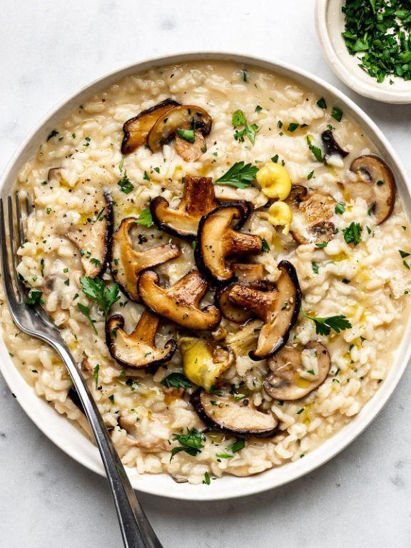 Celery and Mushroom Risotto