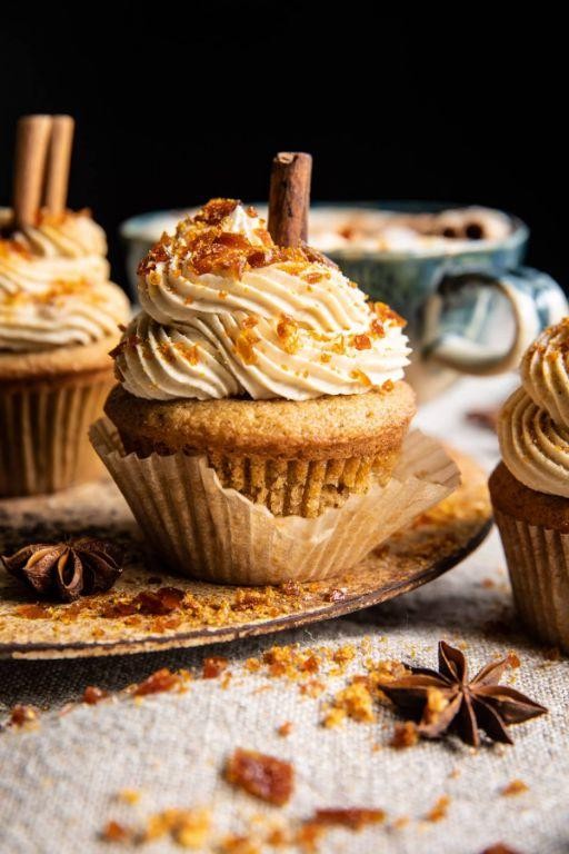 Chai Spice Cupcakes with Honey Glaze