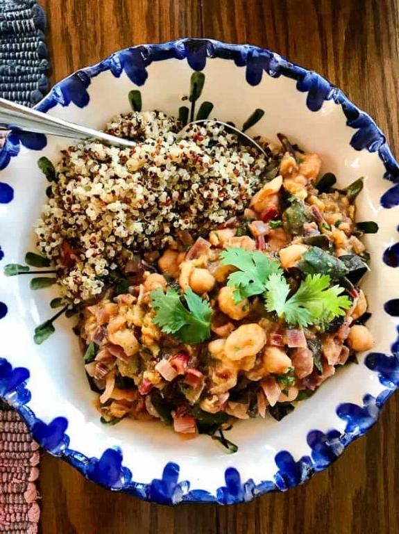 Chard Stem and Chickpea Curry