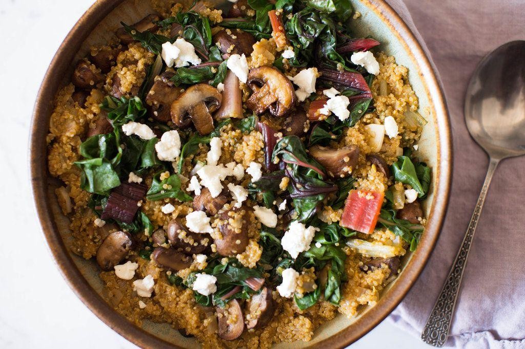 Chard Stem and Quinoa Salad