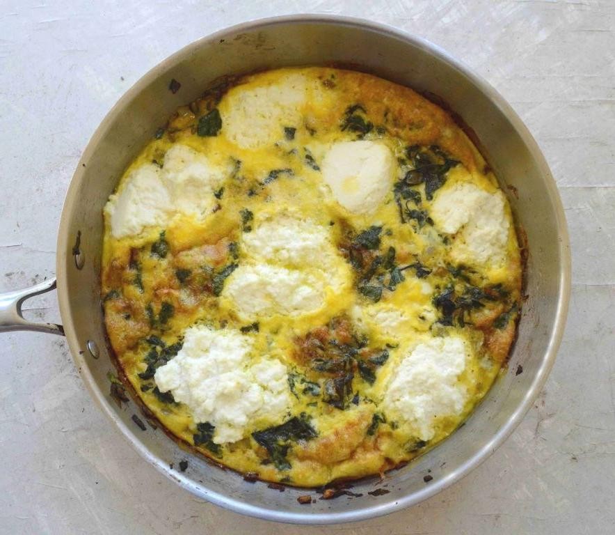 Chard Stem and Ricotta Frittata