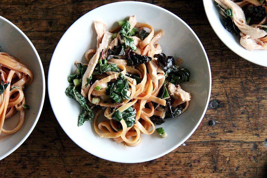 Chard Stem and Sesame Noodles