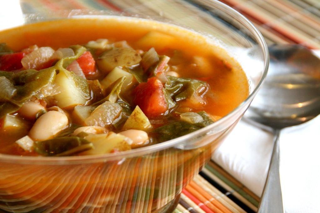 Chard Stem infused Vegetable Broth