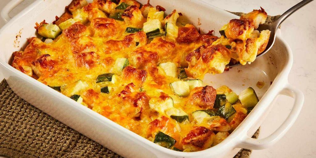 Cheesy Baked Zucchini and Squash Casserole