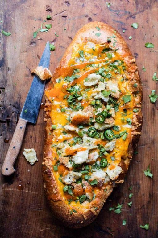 Cheesy Buffalo Chicken French Bread