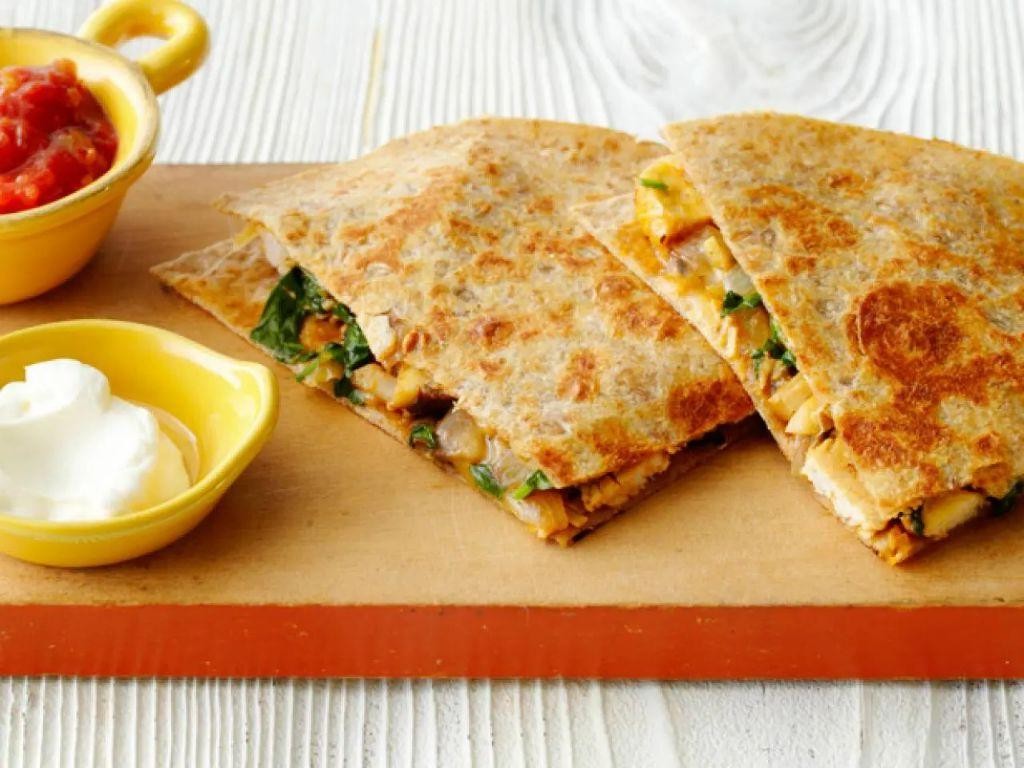Cheesy Chicken Mushroom Quesadillas