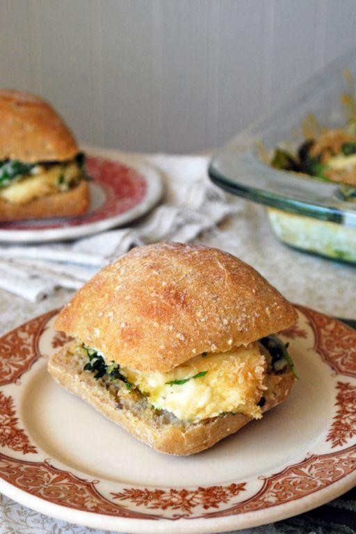 Cheesy Egg and Spinach Toast