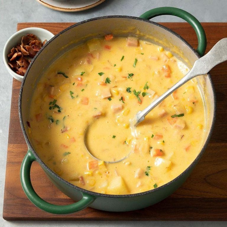 Cheesy Ham and Corn Chowder