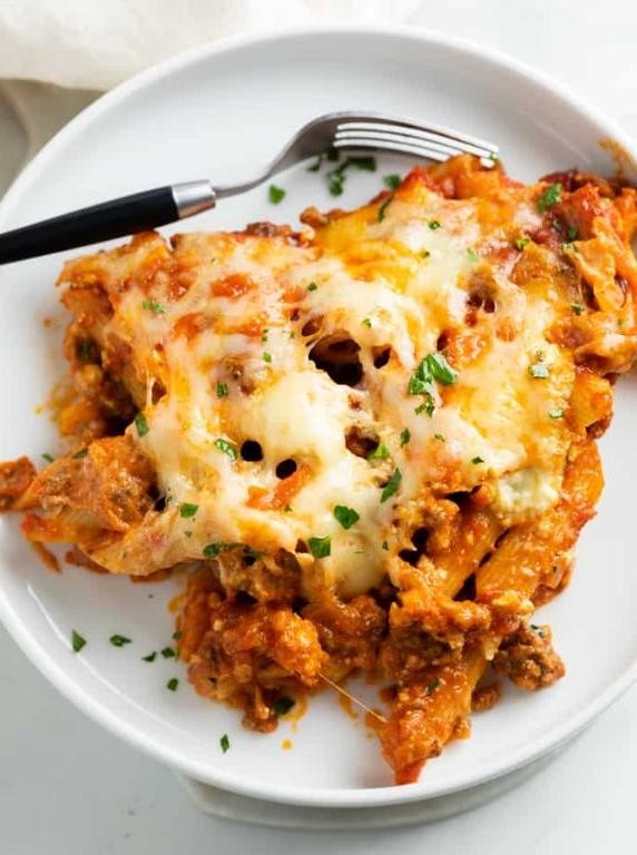Cheesy Marinara Pasta Casserole