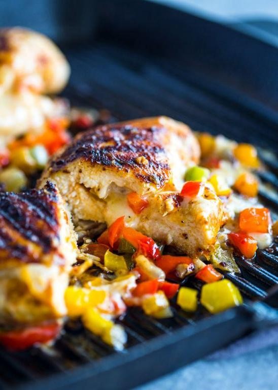 Cheesy Pepper-Stuffed Chicken Breasts