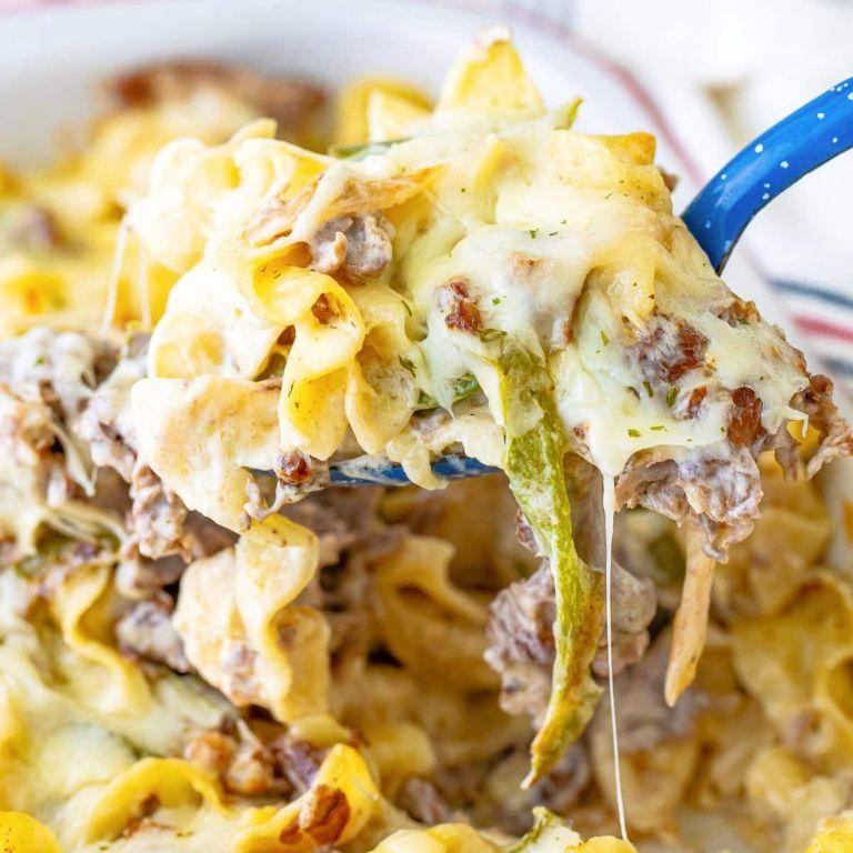 Cheesy Philly Cheesesteak Casserole