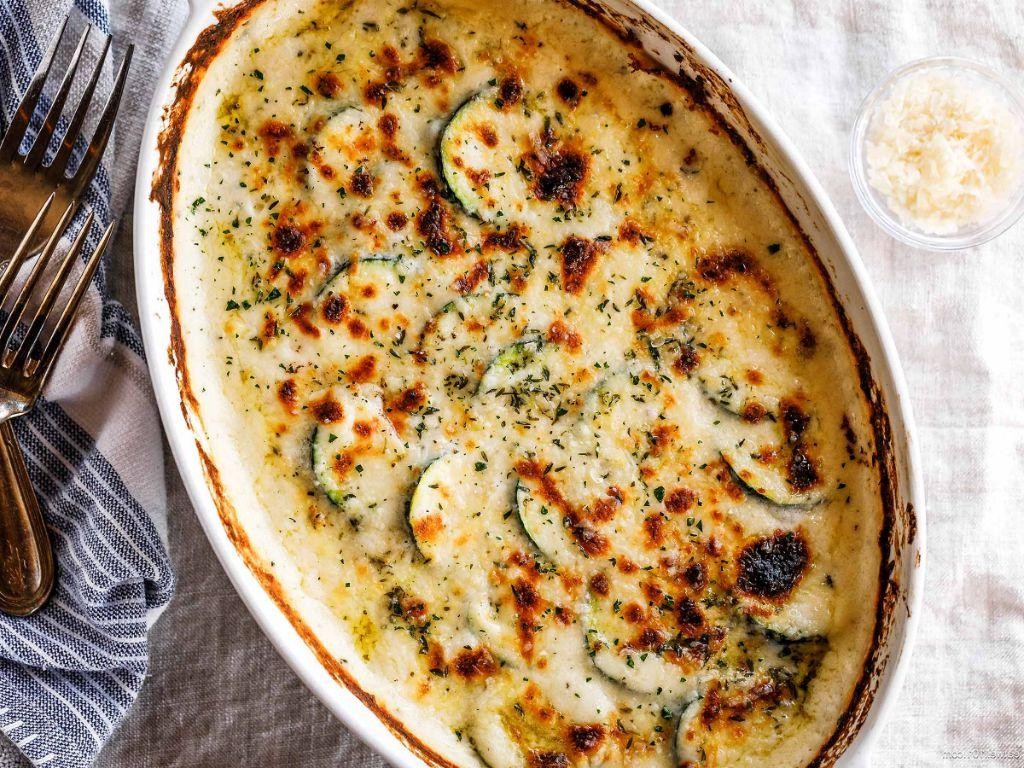 Cheesy Zucchini Gratin