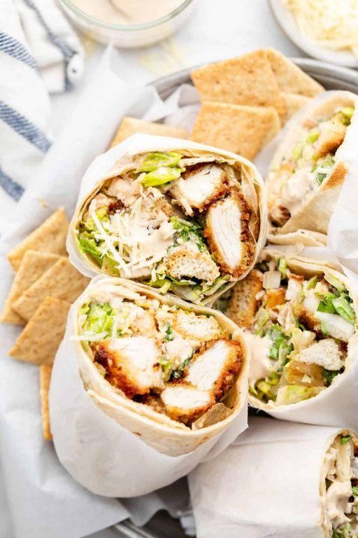Chicken Caesar Wrap with Parmesan