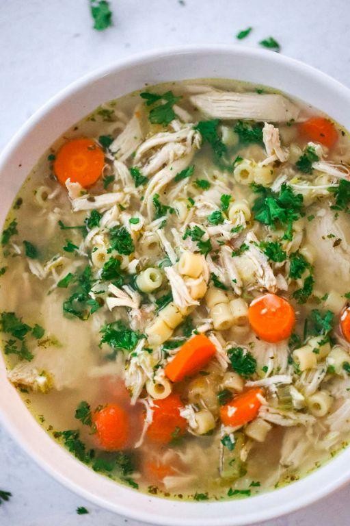 Chicken Ditalini Soup with Vegetables