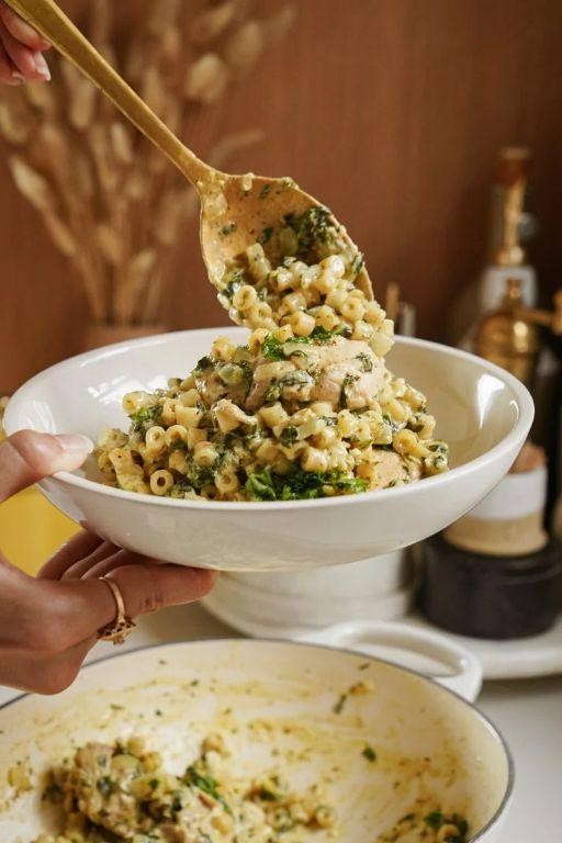 Chicken and Pesto Ditalini with Parmesan