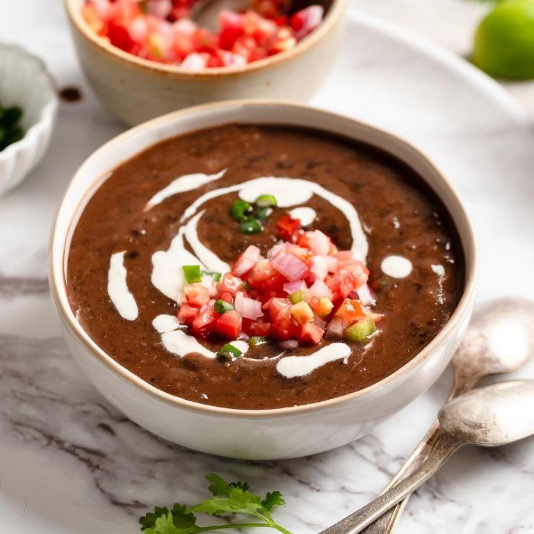 Chili Powder Infused Black Bean Soup