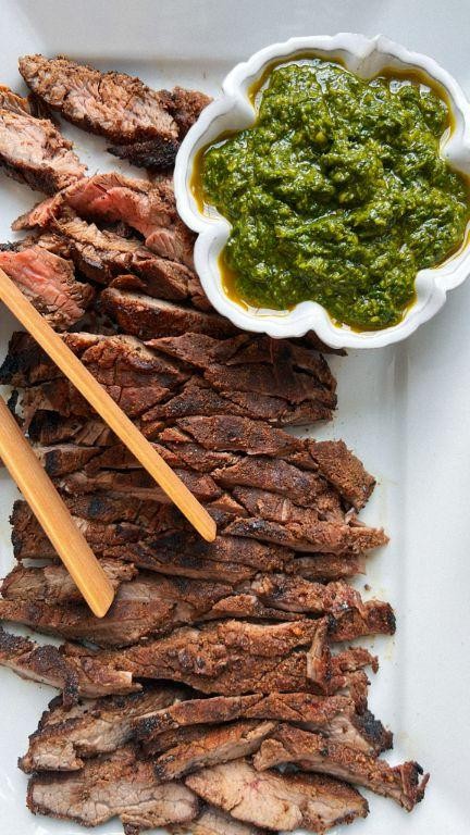 Chili Powder Marinated Flank Steak