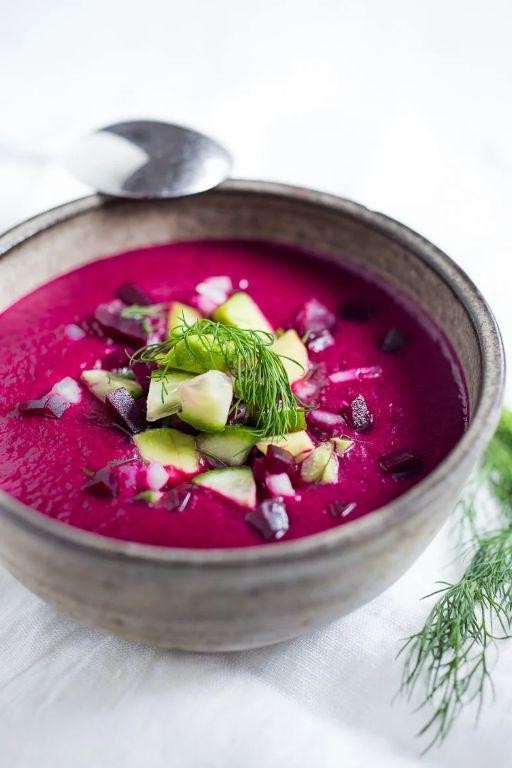 Chilled Beet Green Gazpacho