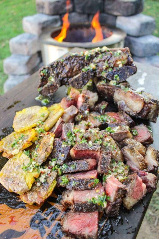 Chimichurri Marinated Grilled Beef Ribs