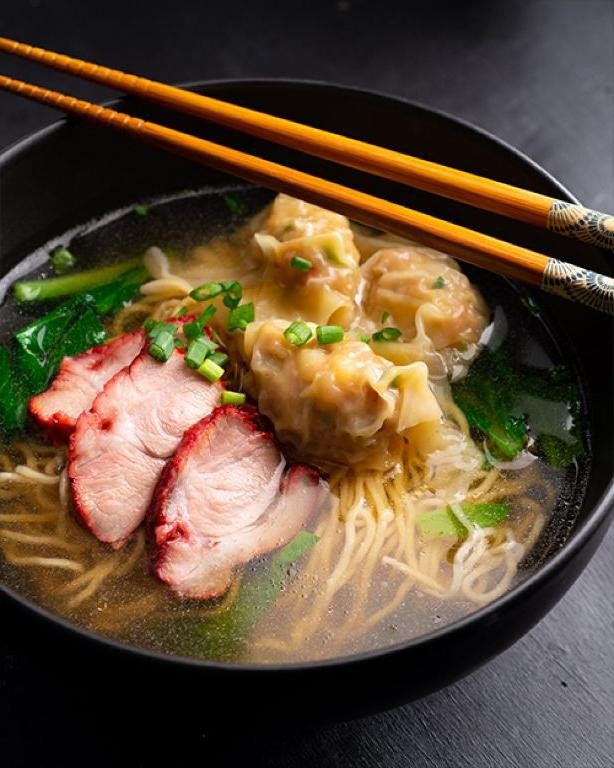 Chinese BBQ Pork Wonton Soup