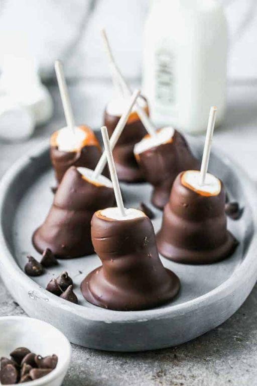 Chocolate-Covered Marshmallow Bites