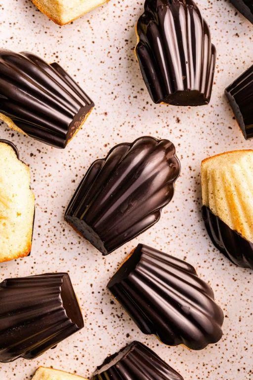 Chocolate-Dipped Madeleines