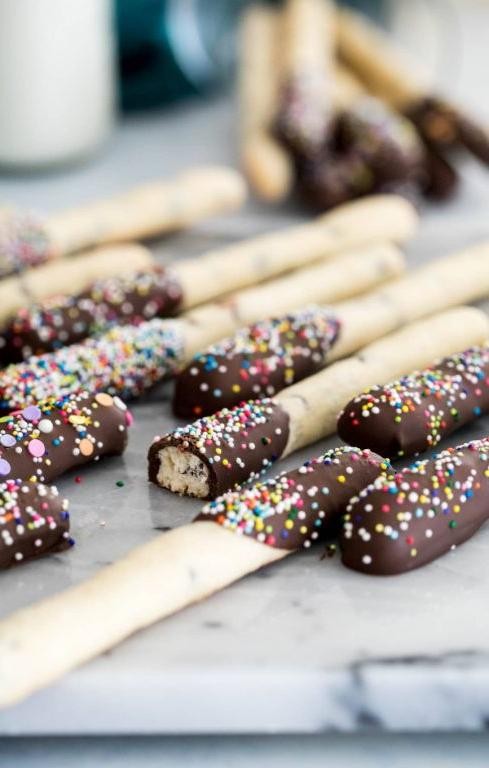 Chocolate-Dipped Sugar Cookie Sticks