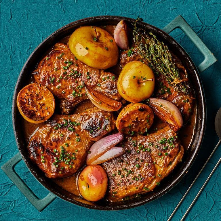Cider Braised Pork Chops