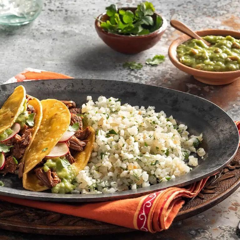 Cilantro Lime Cauliflower Rice Tacos