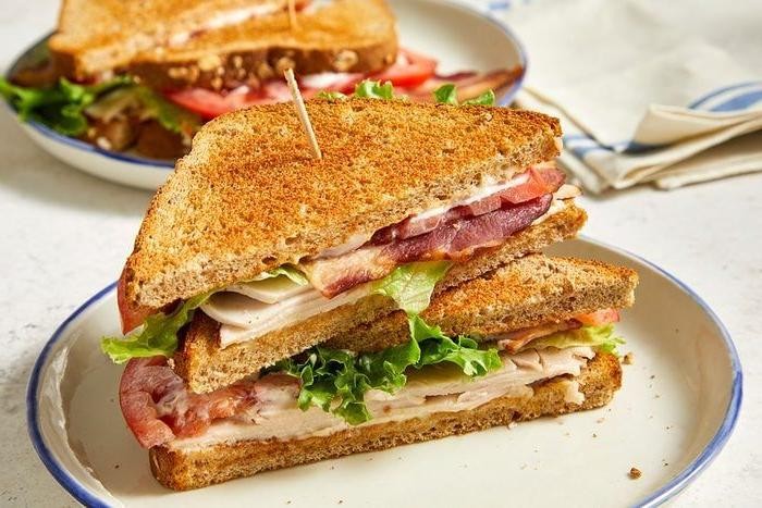 Classic Club Sandwich with Turkey and Bacon