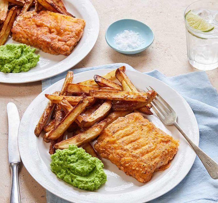 Classic Fish and Chips with Air Fryer Haddock