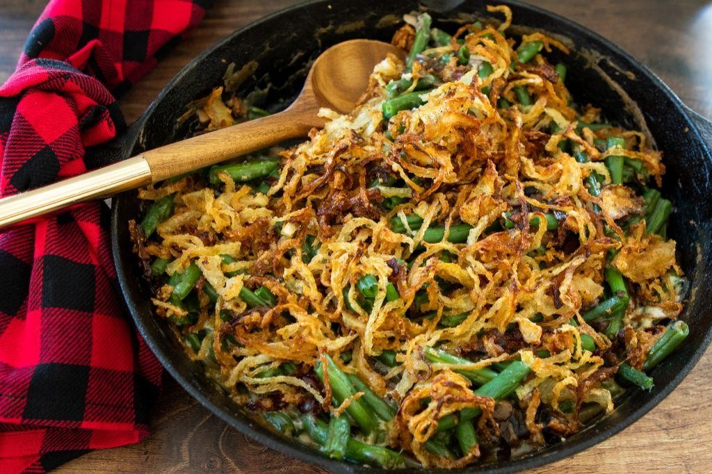 Classic Green Bean Casserole with Crispy Onions
