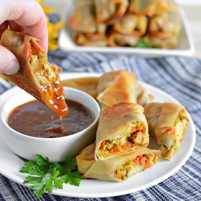 Classic Pork Egg Rolls with Cabbage and Carrots