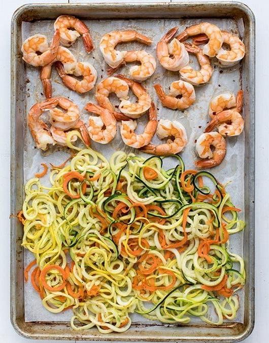Coconut Lime Zoodles with Shrimp