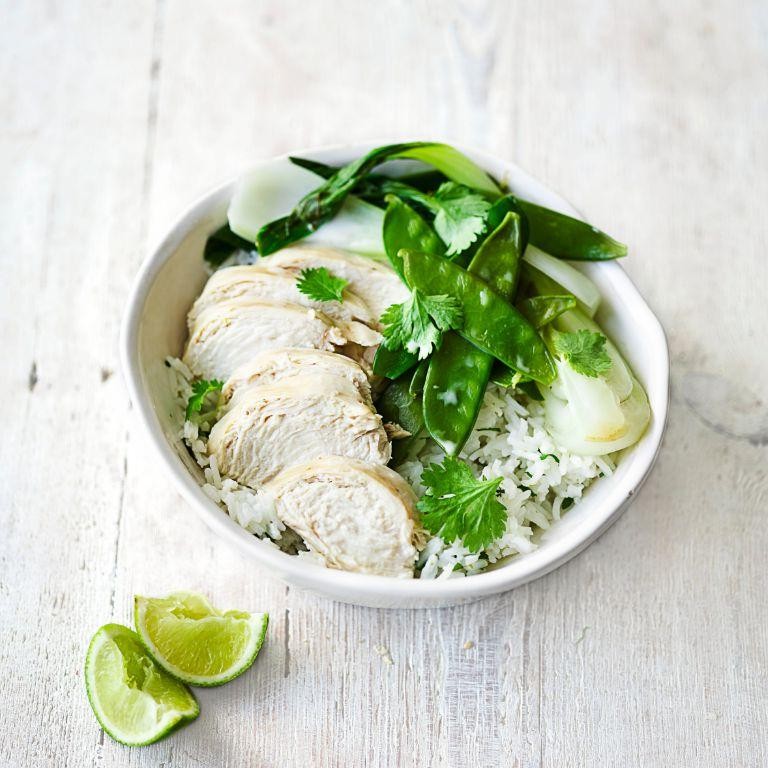 Coconut Milk Poached Chicken with Lemongrass