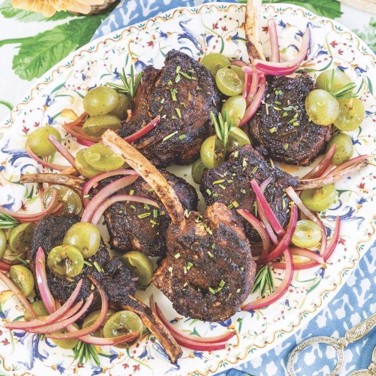 Coffee-Rubbed Lamb Chops with Espresso-Balsamic Drizzle