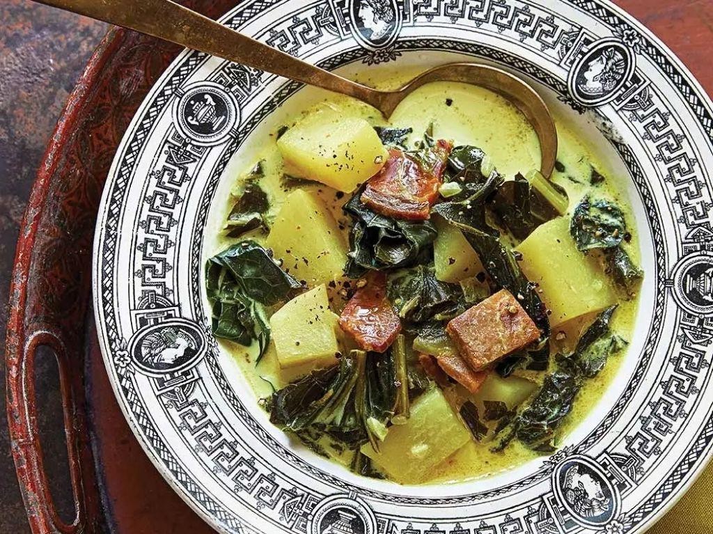 Collard Greens and Clam Chowder