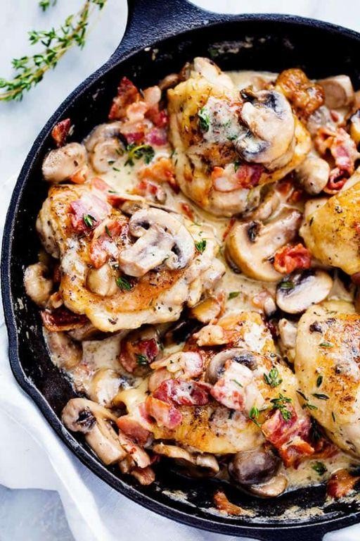 Creamy Bacon Mushroom Chicken Breast