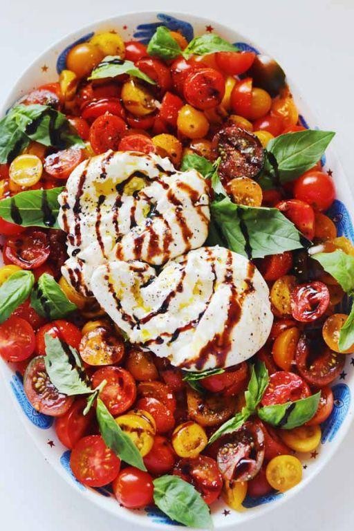 Creamy Burrata Caprese Salad