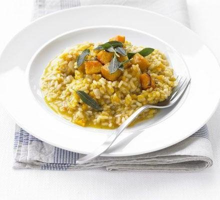 Creamy Butternut Squash Risotto with Sage and Parmesan