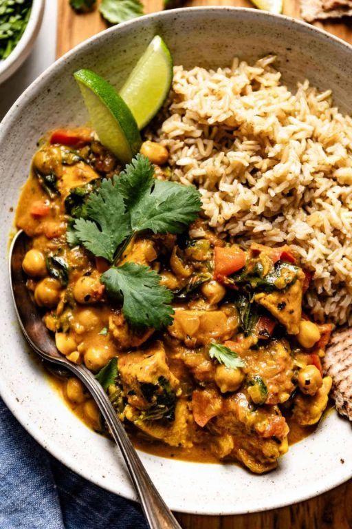 Creamy Coconut Curry Chicken with Chickpeas