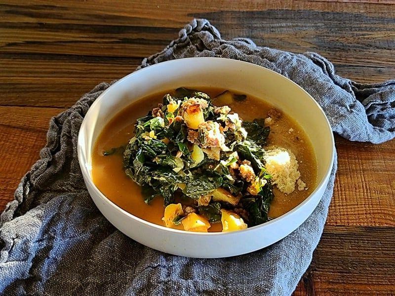 Creamy Collard Greens and Potato Bisque