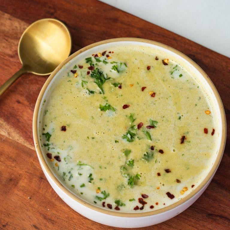 Creamy Cottage Cheese and Spring Vegetable Soup