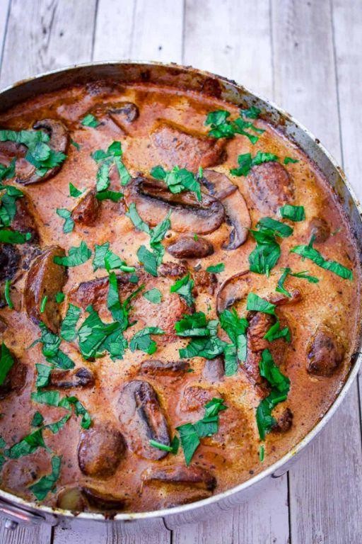 Creamy Hog Maw and Mushroom Bake