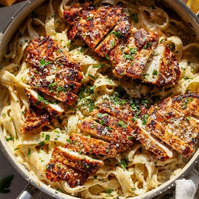 Creamy Lemon Chicken Ditalini Pasta